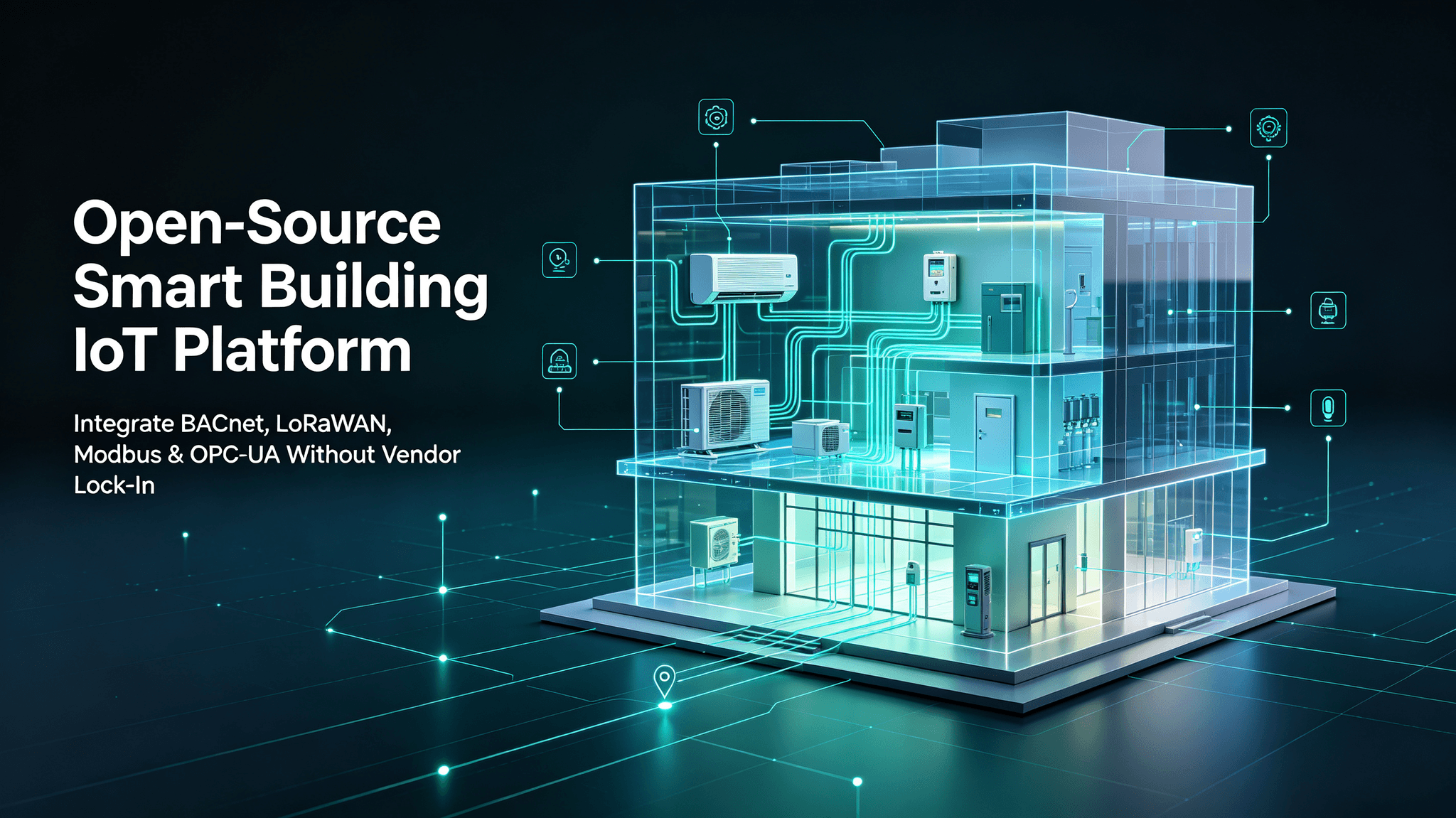 Open-Source Smart Building IoT Platform: How to Integrate BACnet, LoRaWAN, Modbus & OPC-UA Without Vendor Lock-In